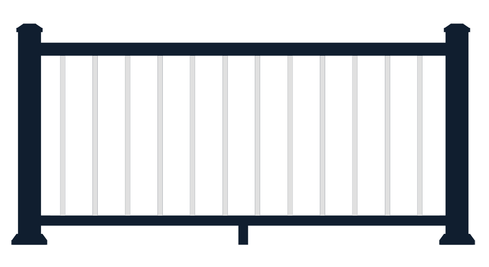 Tuxedo picket railing Tuxedo picket railing